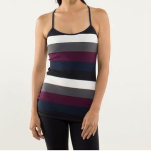 Lululemon Y Tank Stripe Angel Wing/Inkwell Size 6